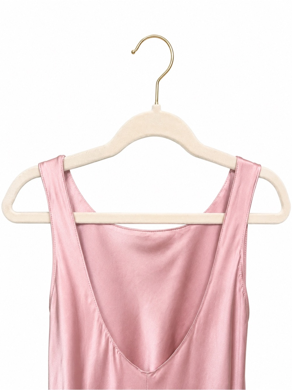 Dusty Pink Satin Slip Dress - Picture 3 of 6